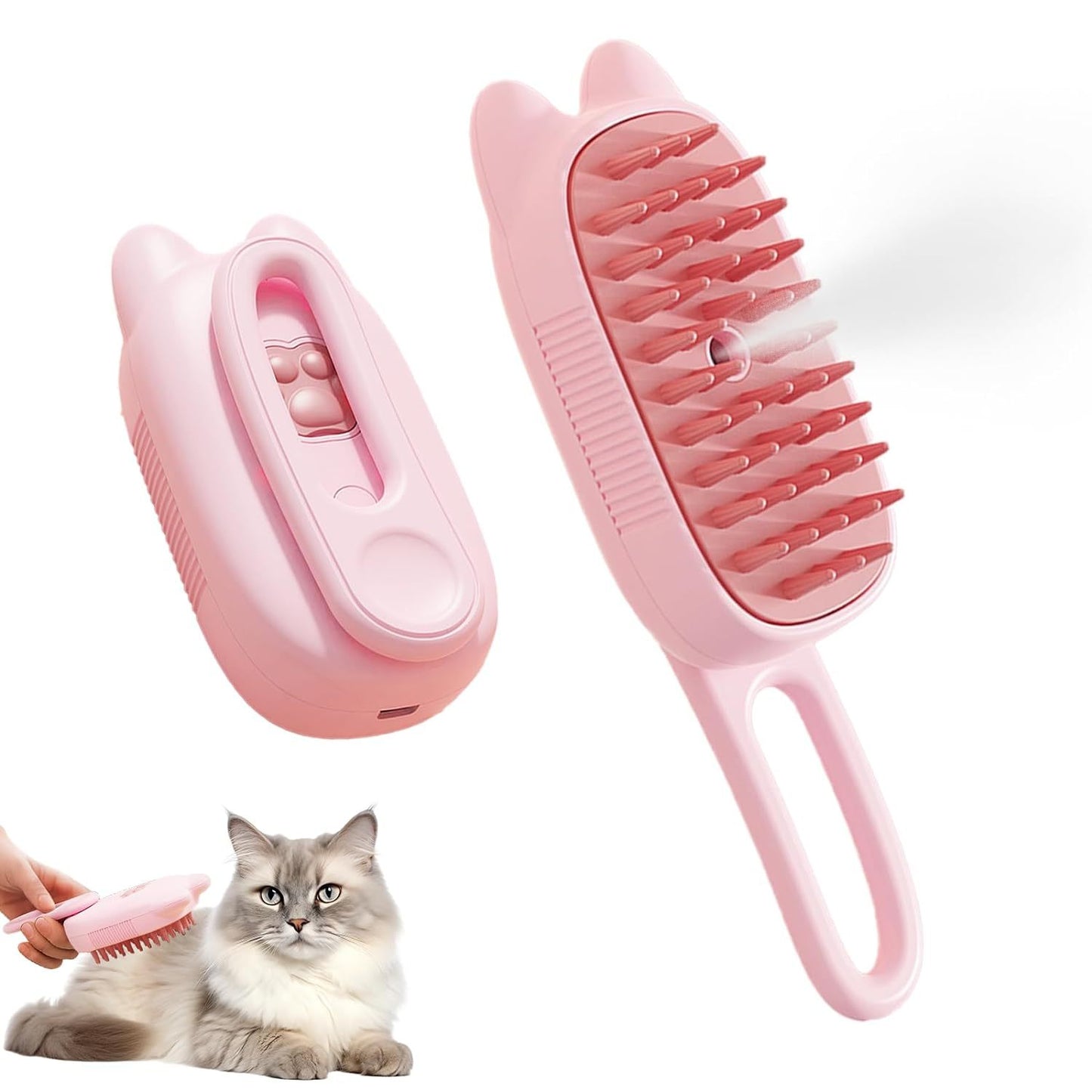 3-in-1 Pet Steam Brush for Shedding