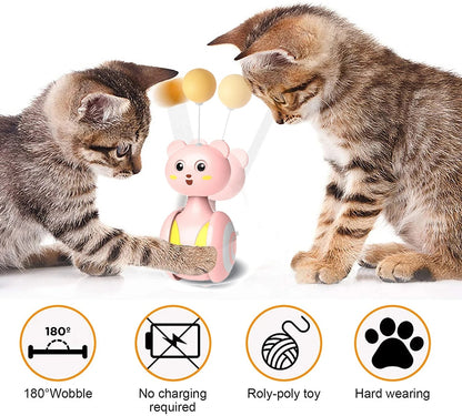Interactive Rotating Ball Tumbler Toy For Pet Cat