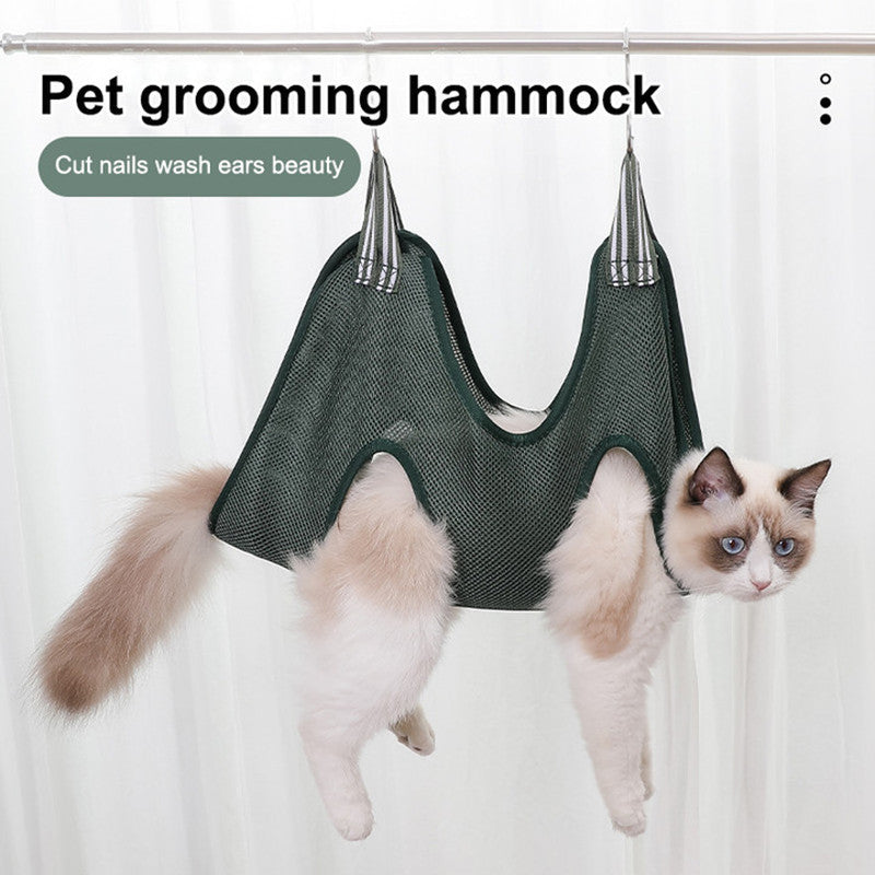 Pet Grooming Hammock Harness for Cats & Dogs with Nail