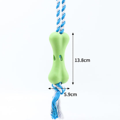 Durable Dog Rope Chew Toy – Bone-Shaped Tug Toy