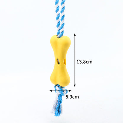 Durable Dog Rope Chew Toy – Bone-Shaped Tug Toy