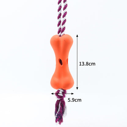 Durable Dog Rope Chew Toy – Bone-Shaped Tug Toy